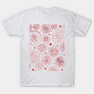 Abstract watercolor sparkles – red T-Shirt